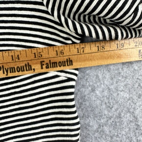 Anthropologie Dolan Left Coast Stripe Santos Top Womens S Black Puff Sleeve* - Picture 2 of 14
